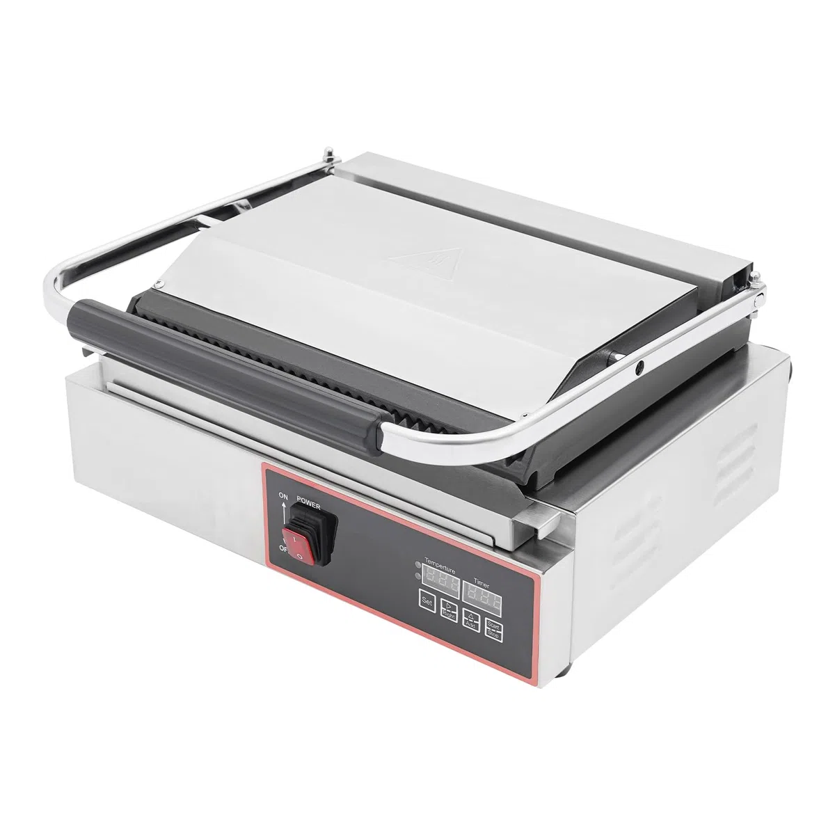 Elektryczny grill kontaktowy 2200 W, komercyjny grill Panini, elektryczny opiekacz do kanapek, płyta ze stali nierdzewnej, opiekacz do kanapek, grill stołowy, grill płytowy i opiekacz do
