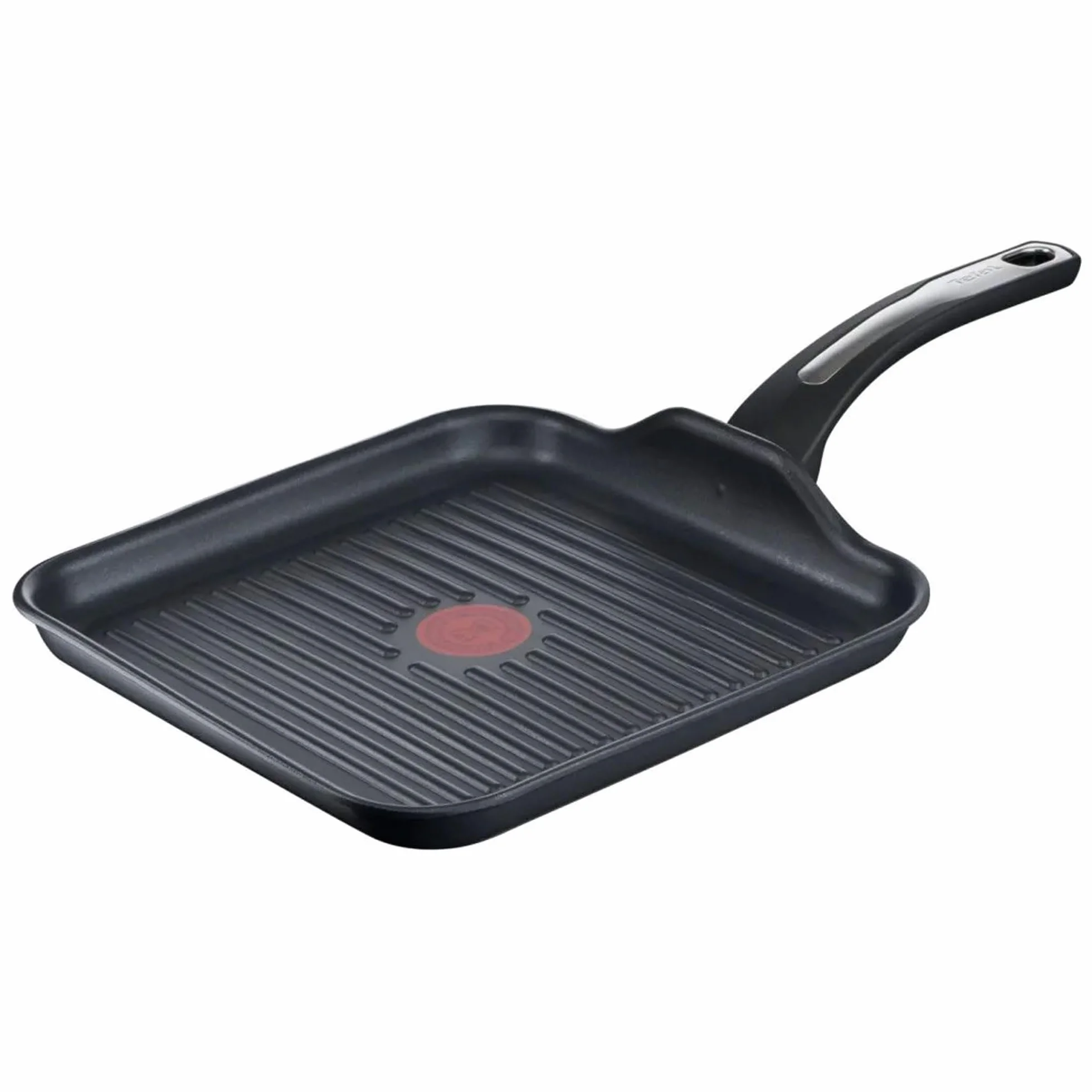 Tefal Selection patelnia grillowa 26 x 26 cm, tytanowa powłoka nieprzywierająca, wskaźnik temperatury Thermo-Spot, Advanced Induction, do wszystkich rodzajów kuchenek, w tym indukcyjnych