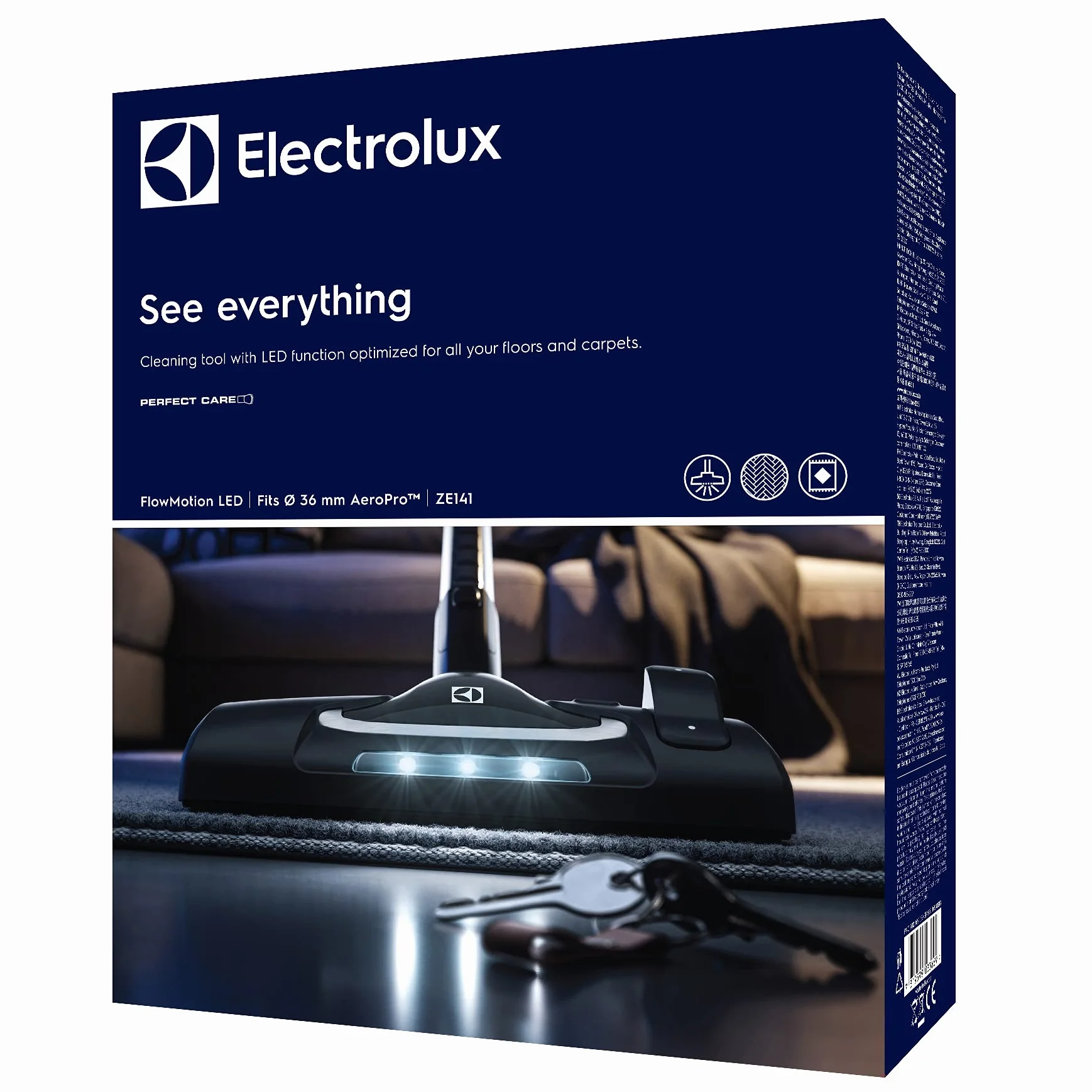 Electrolux Perfect Care Dysza modelu ZE114, Extreme Floor Tool Dysza Odkurzacz, 36 mm Owalne Złącze (UltraActive, UltraCaptic, UltraOne, UltraOneMini, UltraPerformer, UltraSilencer oraz UltraFlex)