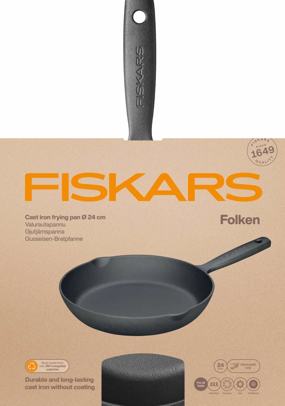 Fiskars Folken Frying Pan 24cm
