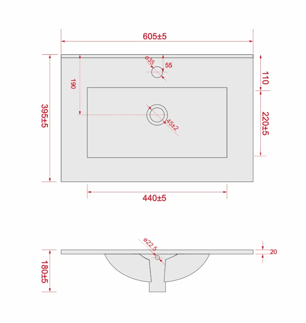 Umywalka z szafką podumywalkową, szerokość 60 cm Ariza SINK, szafka podumywalkowa z szufladą, wisząca lub stojąca - drewno/dąb Lancelot