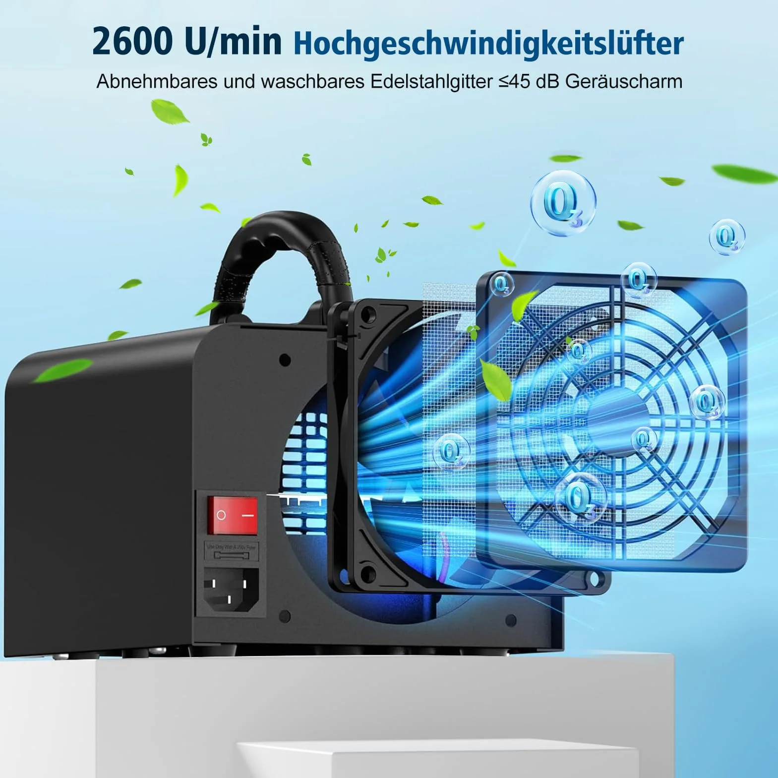 Fwiull Generator ozonu 30 000 mg/h, przemysłowy oczyszczacz powietrza z timerem do 300 m², eliminuje zapachy do samochodów, mieszkania, dymu, zwierząt domowych i kuchni