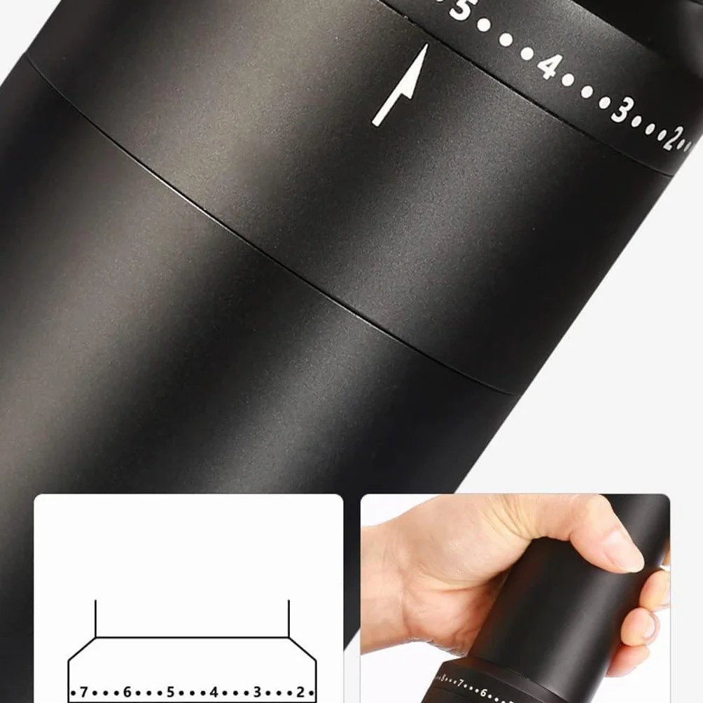 French Press Przenośny młynek ręczny ekspres do kawy użytku domowego mały ziaren ze stopu Dzbanek Kawy(Blue,Silver)