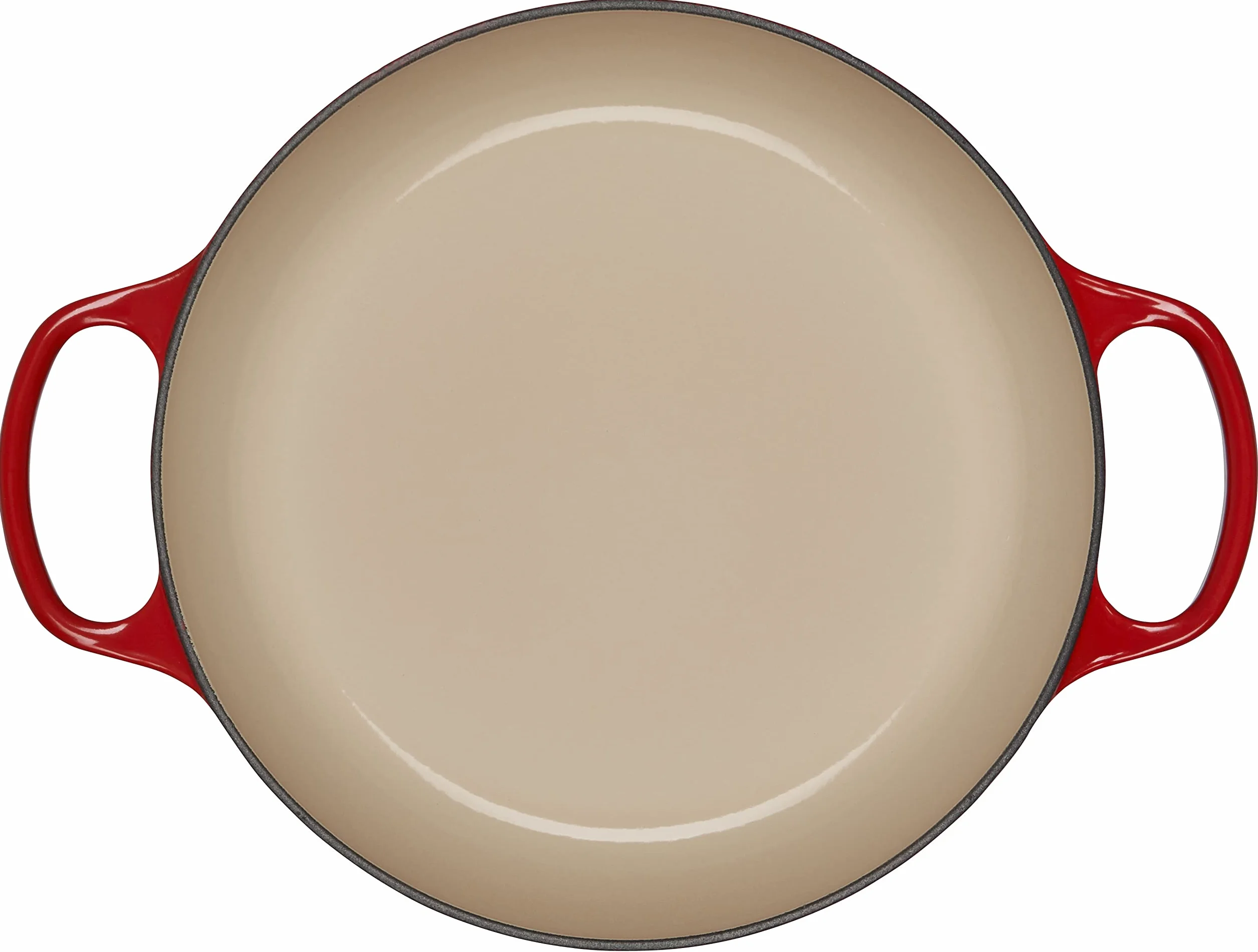Le Creuset Signature żeliwny garnek Gourmet, okrągły, Ø 26 cm, 2,2 l, do wszystkich rodzajów kuchenek włącznie z indukcyjnymi, 4,205 kg, wiśniowa czerwień