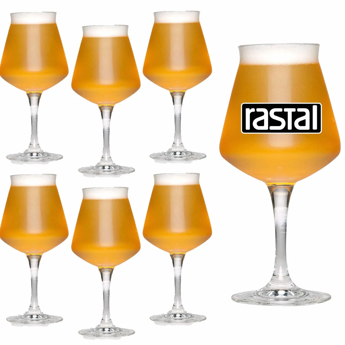 Rastal TEKU 3.0 szklanki do degustacji piwa, 42 ml, nadające się do recyklingu, wielokrotnego użytku, mycie ręczne, idealne do użytku domowego z zimnymi/gorącymi napojami, 6 szt