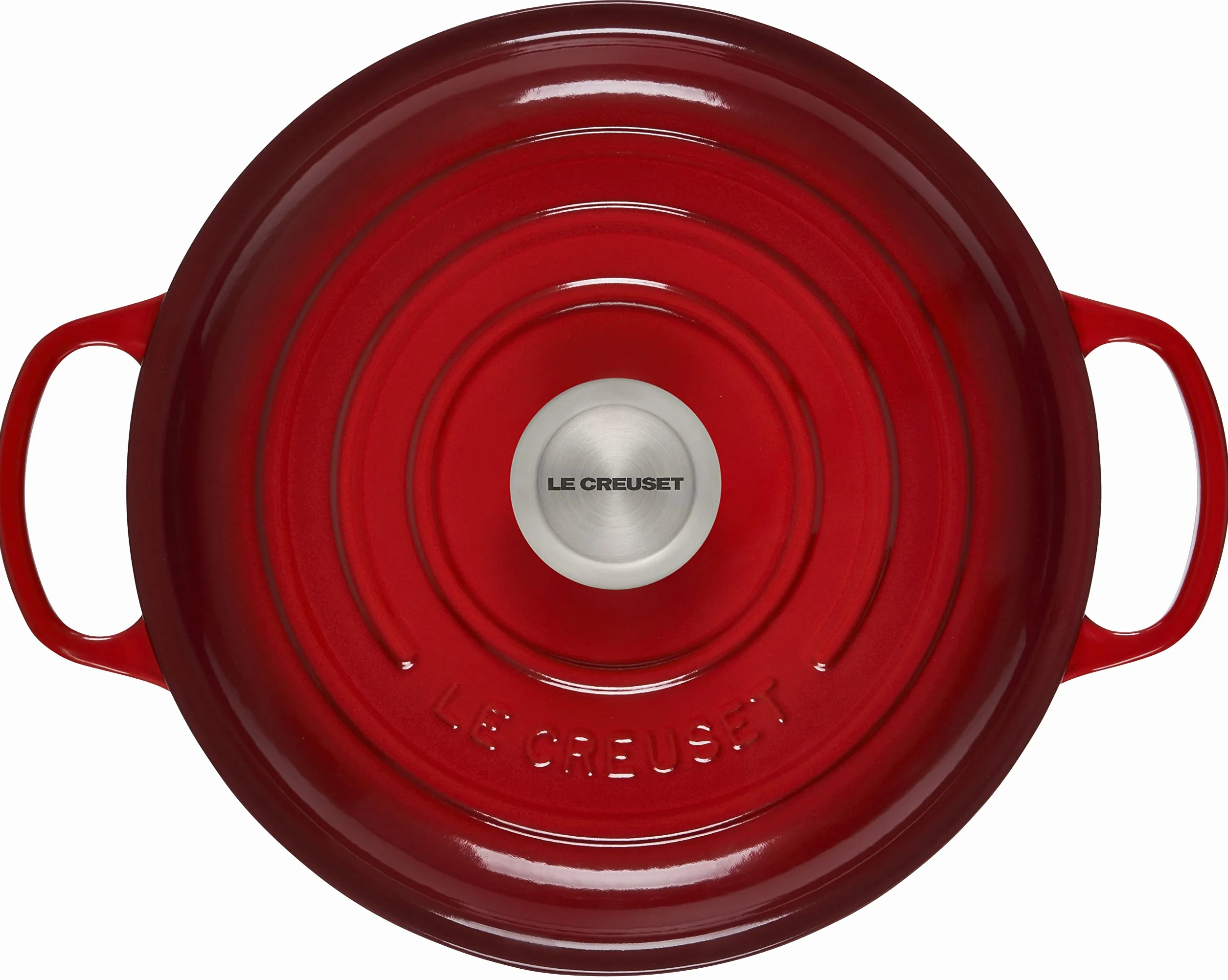 Le Creuset Signature żeliwny garnek Gourmet, okrągły, Ø 26 cm, 2,2 l, do wszystkich rodzajów kuchenek włącznie z indukcyjnymi, 4,205 kg, wiśniowa czerwień