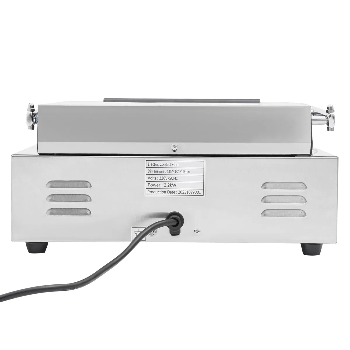 Elektryczny grill kontaktowy 2200 W, komercyjny grill Panini, elektryczny opiekacz do kanapek, płyta ze stali nierdzewnej, opiekacz do kanapek, grill stołowy, grill płytowy i opiekacz do