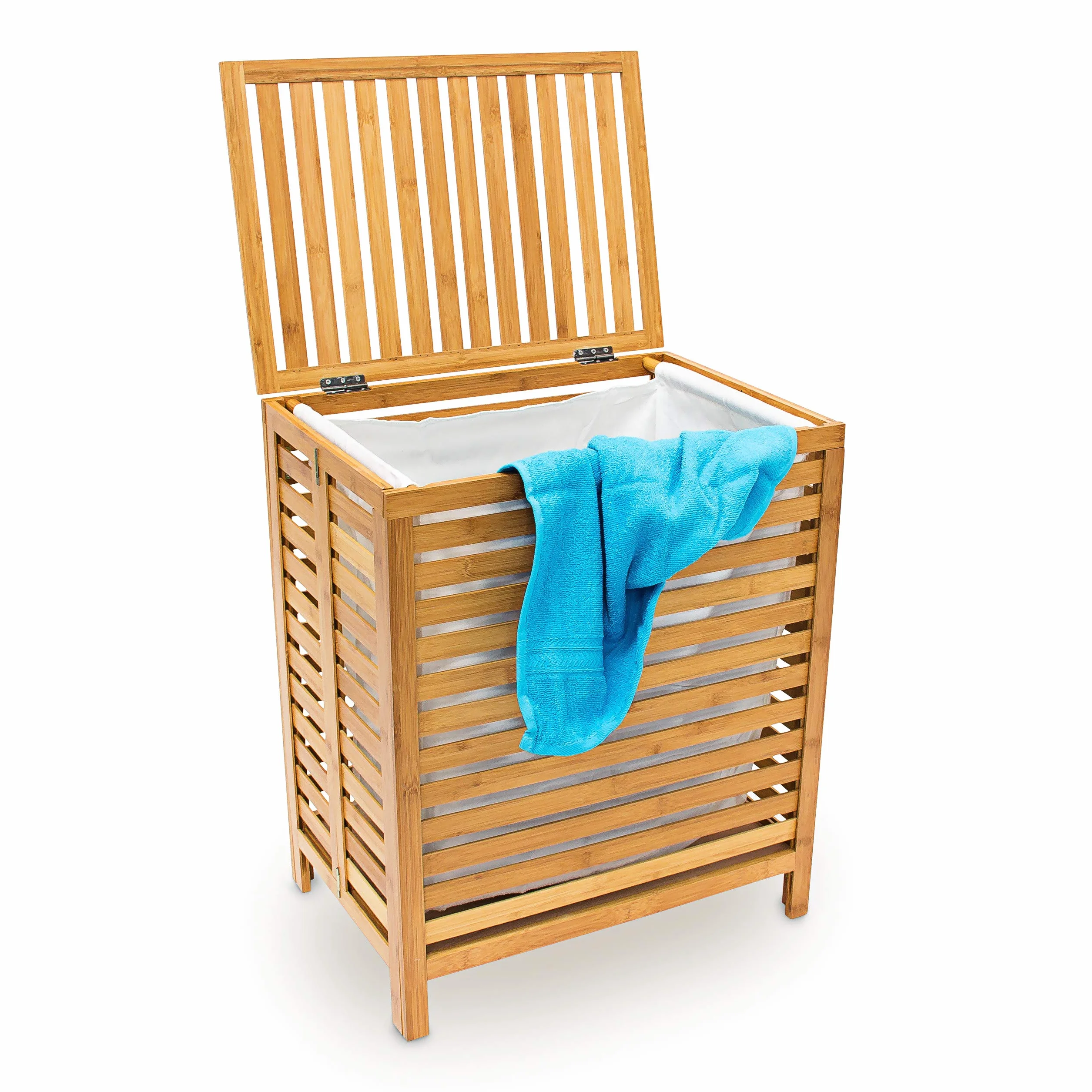 Relaxdays Skrzynia na Pranie Brązowy